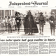 Portada de un periódico local cubriendo el desfile en San Anselmo en el que debutó Boba Fett.